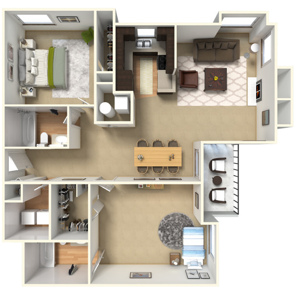 Loretto Heights Floor Plan 2x2L Divide Loretto Heights Floor Plan 2x2L Divide